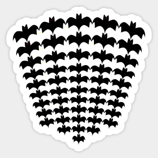 Halloween escher style Bats Sticker